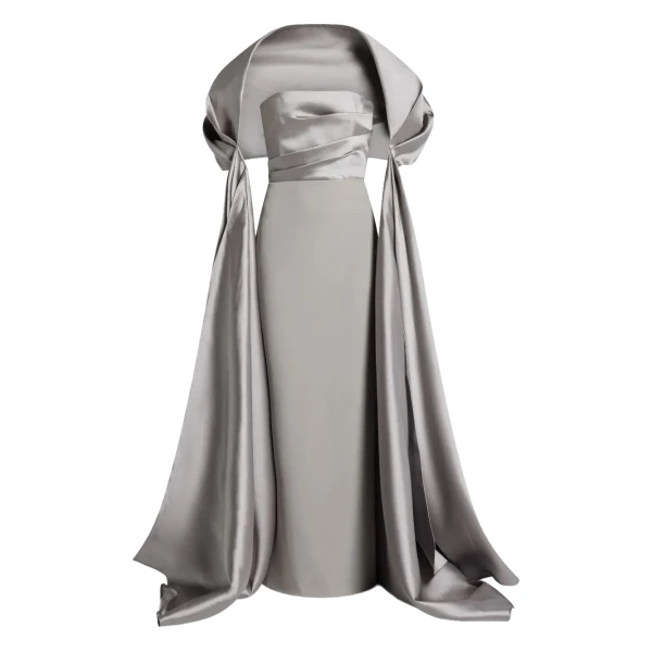 Solace London The Vera Maxi Dress in Pewter | Maxi Dresses | Coveti