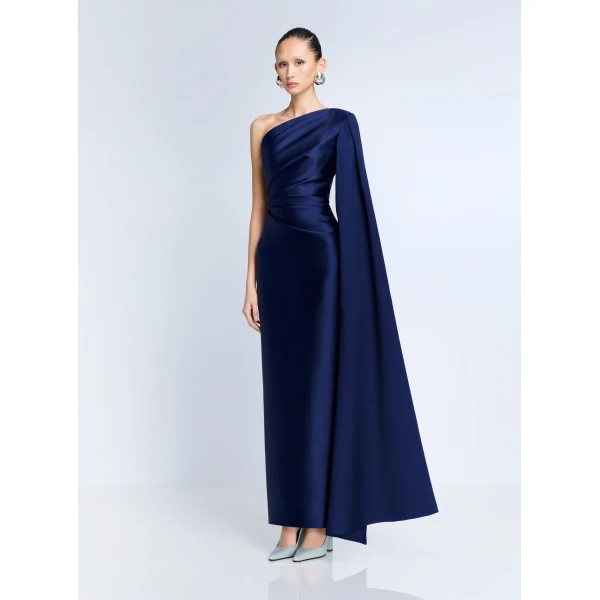 Solace London The Veya Maxi Dress in Navy