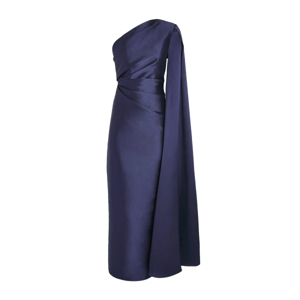 Solace London The Veya Maxi Dress in Navy | Maxi Dresses | Coveti