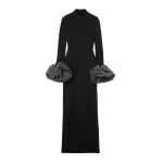 Solace London The Viviana Crystal Maxi Dress in Black | Maxi Dresses | Coveti