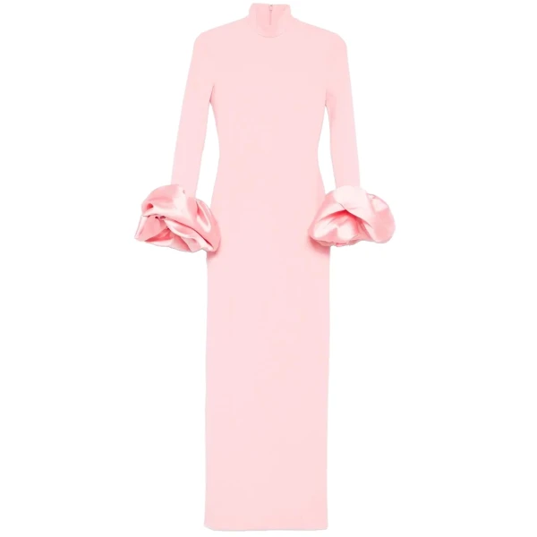 Solace London The Viviana Maxi Dress in Soft Pink | Maxi Dresses | Coveti