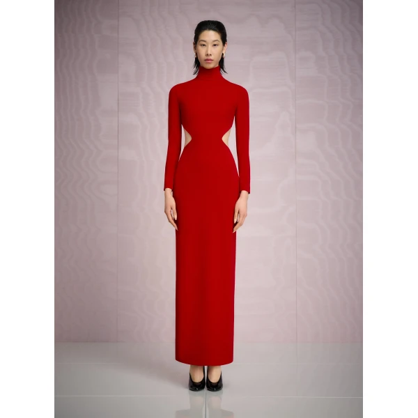 Solace London The Wilma Maxi Dress in Crimson Red