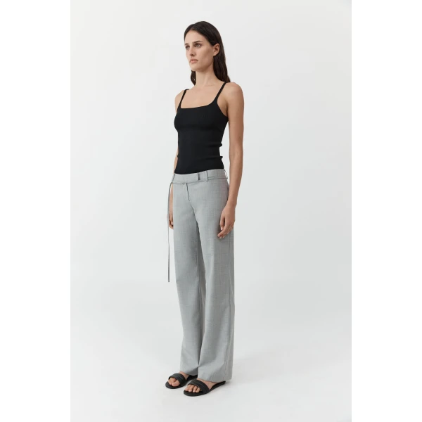 St. Agni 90s Belt Minimal Pants in Concrete, view 6