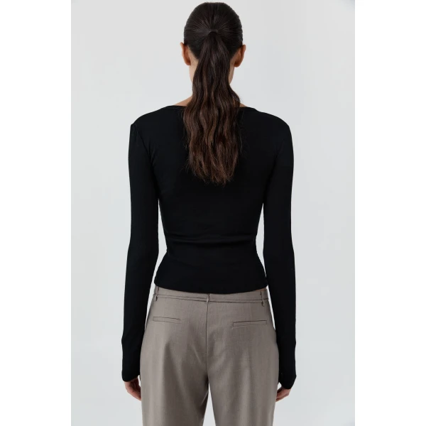 St. Agni 90s Wool Rouleau Minimal Pants in Light Taupe, view 5