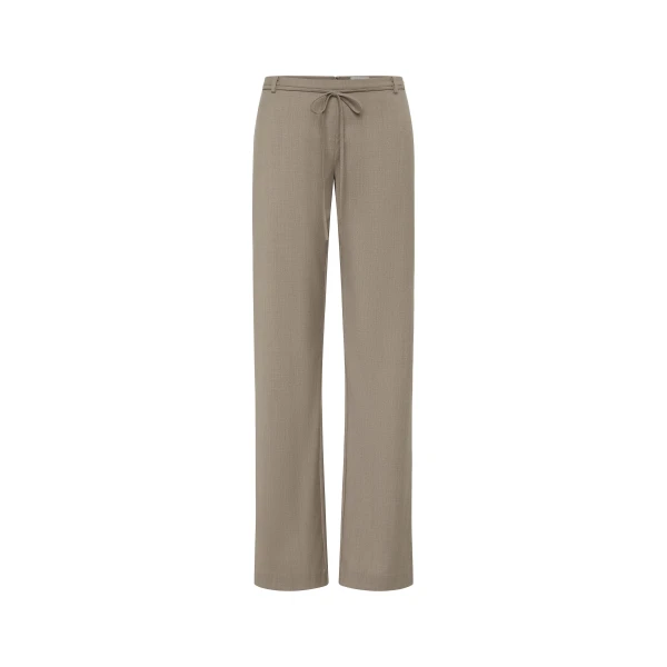 90s Wool Rouleau Minimal Pants in Light Taupe