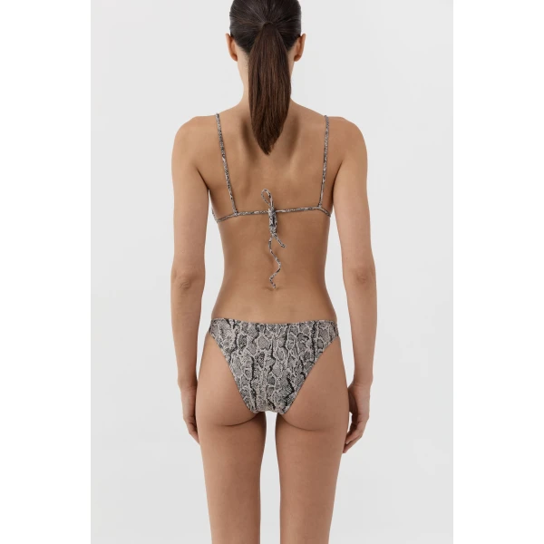 St. Agni Almond Bikini Top in Python, view 6