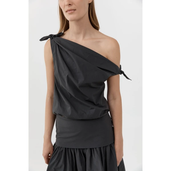 St. Agni Asymm Bow Top in Magnet, view 3