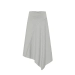 St. Agni Asymm Drape Skirt in Light Grey Marle