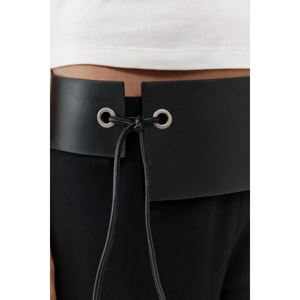 St. Agni Asymmetric Belt in Black, view 3