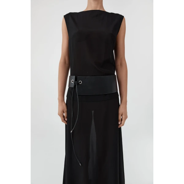 St. Agni Asymmetric Belt in Black, view 5