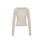 St. Agni Baby Wool Long Sleeve Top in Soft Ash