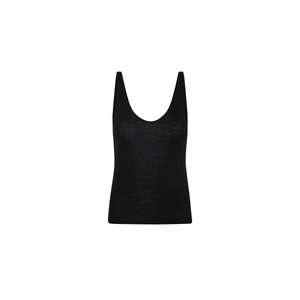 St. Agni Baby Wool Scoop Cami in Black