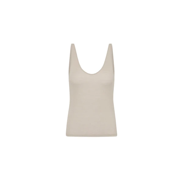 St. Agni Baby Wool Scoop Cami in Soft Ash