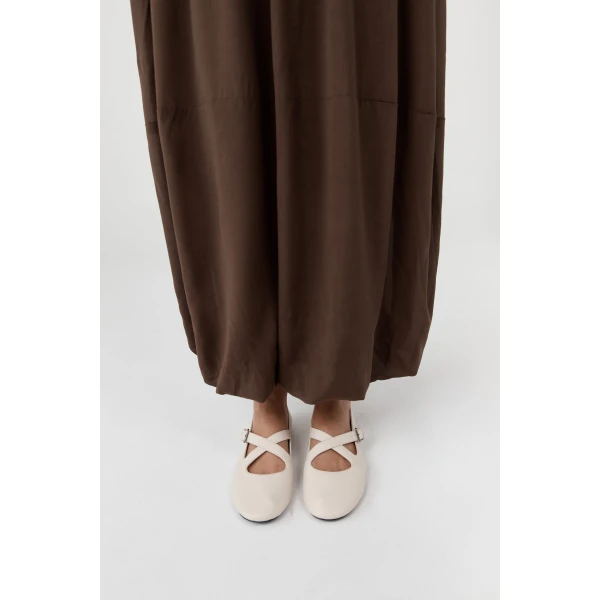 St. Agni Ballerina Flat in Off White, view 2