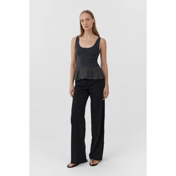 St. Agni Balloon Ballet Top in Magnet, view 2