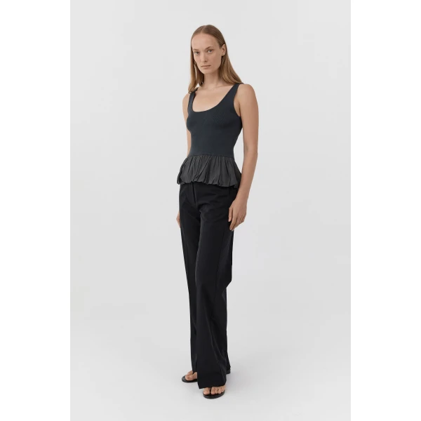 St. Agni Balloon Ballet Top in Magnet, view 4