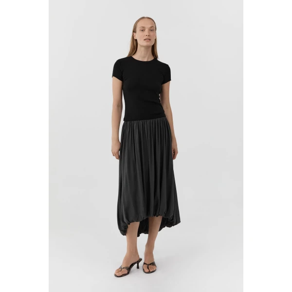 St. Agni Balloon Skirt in Magnet, view 2