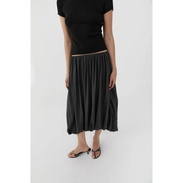 St. Agni Balloon Skirt in Magnet, view 3