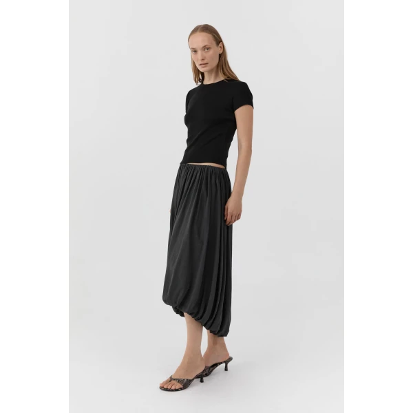 St. Agni Balloon Skirt in Magnet, view 4