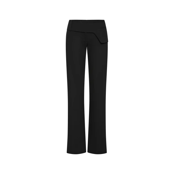 Belt Detail Pants in Black