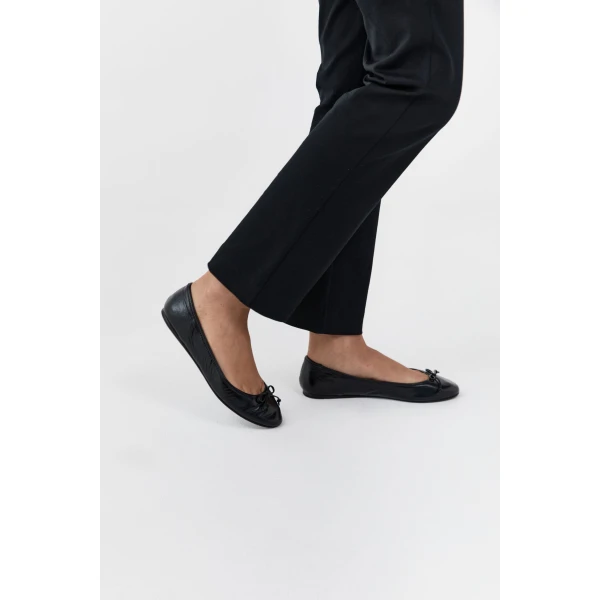 St. Agni Bow Ballet Flat in Black, view 4