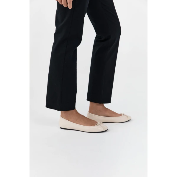 St. Agni Bow Ballet Flat in Parchment, view 2