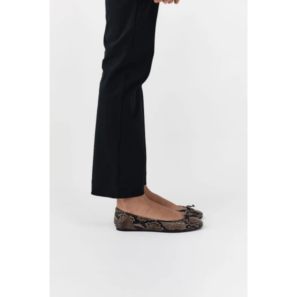 St. Agni Bow Ballet Flat in Python Embossed, view 2