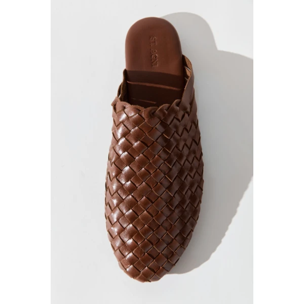 St. Agni Bunto Woven Loafer in Chestnut, view 3