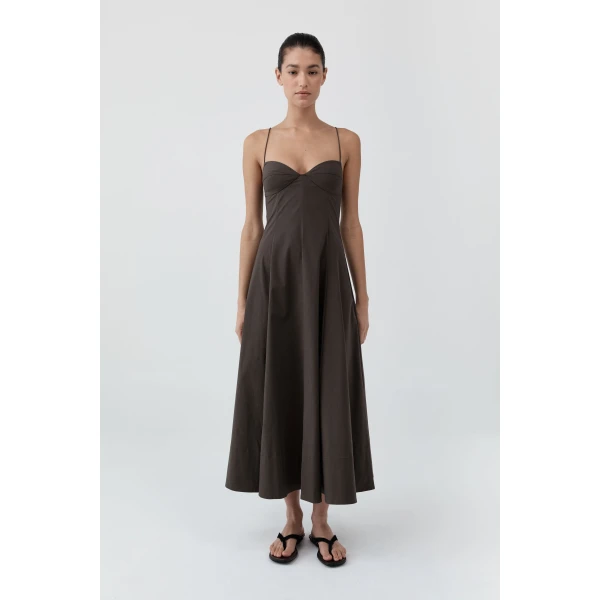 St. Agni Cami Dress in Wood, view 2