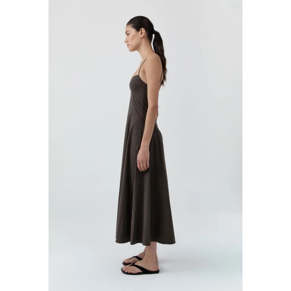 St. Agni Cami Dress in Wood, view 4