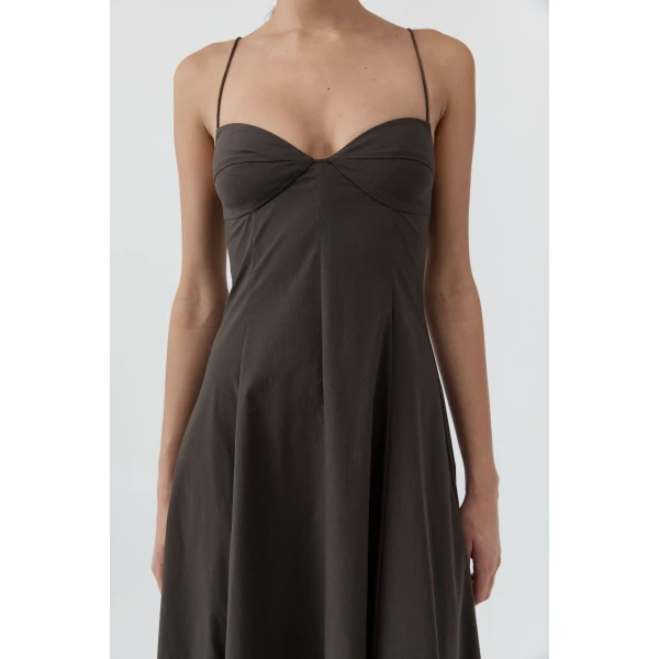 St. Agni Cami Dress in Wood, view 6