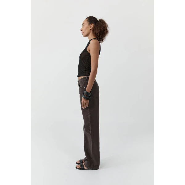 St. Agni Canvas 90s Low Rise Jeans in Ash, view 4