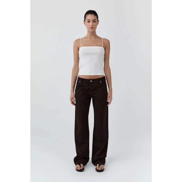 St. Agni Canvas Carpenter Jeans in Bark, view 2