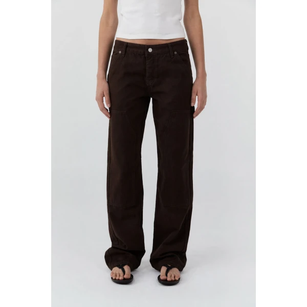 St. Agni Canvas Carpenter Jeans in Bark, view 3