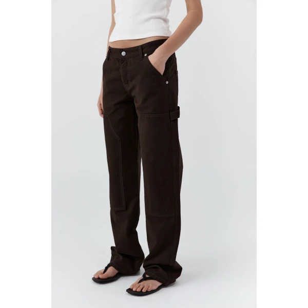 St. Agni Canvas Carpenter Jeans in Bark, view 5
