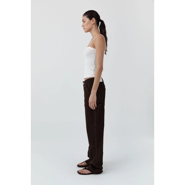St. Agni Canvas Carpenter Jeans in Bark, view 6
