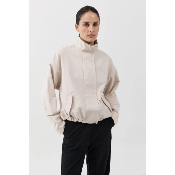 St. Agni Canvas Flight Jacket in Shell, view 2
