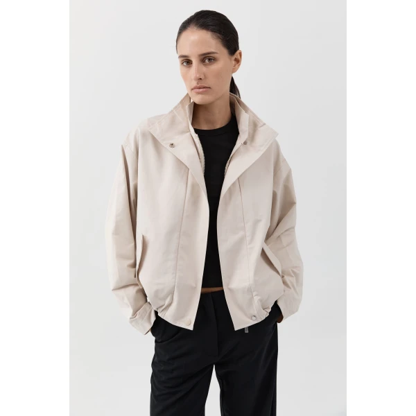 St. Agni Canvas Flight Jacket in Shell, view 3