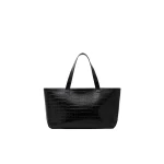 St. Agni Carryall Tote in Croc Embossed Black