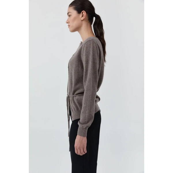 St. Agni Cashmere Asymm Cardigan in Vapor, view 4