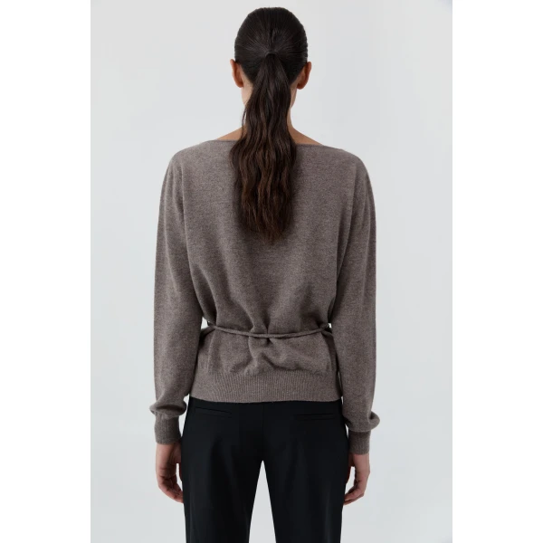 St. Agni Cashmere Asymm Cardigan in Vapor, view 5