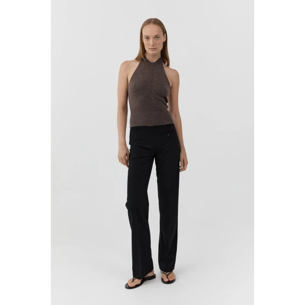 St. Agni Cashmere Halter Top in Elmwood, view 2