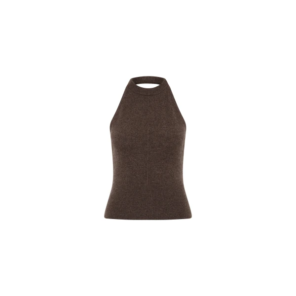 Cashmere Halter Top in Elmwood