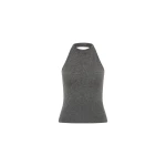 St. Agni Cashmere Halter Top in Smoked Melange