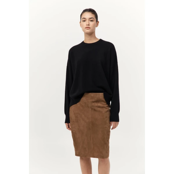 St. Agni Cashmere Sweater in Black, view 2