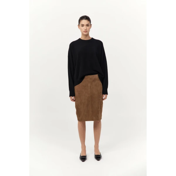 St. Agni Cashmere Sweater in Black, view 3