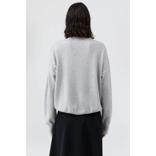 St. Agni Cashmere Sweater in Grey Marle, view 5