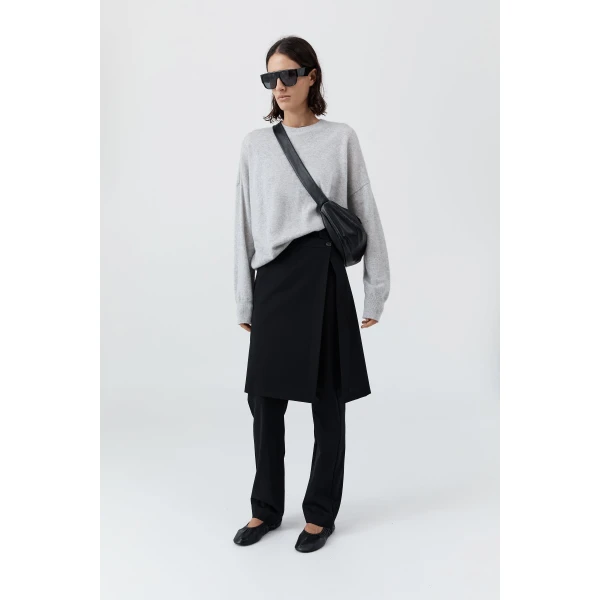 St. Agni Cashmere Sweater in Grey Marle, view 6