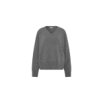St. Agni Cashmere V Sweater in Smoked Melange