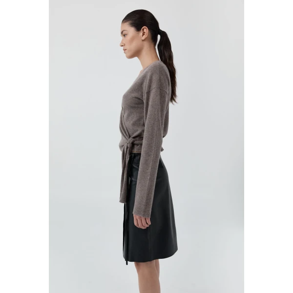 St. Agni Cashmere Wrap Cardigan in Vapor, view 4